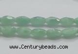 CBJ12 15.5 inches 6*10mm faceted rice jade beads wholesale