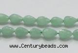 CBJ19 15.5 inches 6*10mm faceted teardrop jade beads wholesale