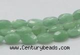 CBJ27 15.5 inches 6*10mm faceted oval jade beads wholesale