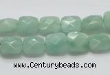 CBJ32 15.5 inches 10*10mm faceted square jade beads wholesale