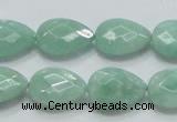 CBJ41 15.5 inches 13*18mm faceted teardrop jade beads wholesale