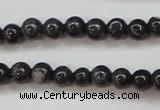 CBJ501 15.5 inches 4mm round black jade beads wholesale