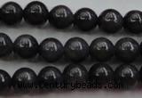 CBJ656 15.5 inches 6mm round black jade beads wholesale