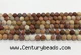 CBJ741 15.5 inches 8mm round petrified wood jade gemstone beads wholesale