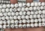 CBJ747 15.5 inches 8mm round dalmatian jade gemstone beads wholesale