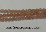 CBQ07 15.5 inches 4mm faceted round strawberry quartz beads