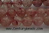 CBQ302 15.5 inches 8mm round natural strawberry quartz beads