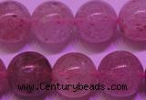 CBQ404 15 inches 12mm round natural strawberry quartz beads