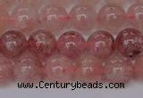 CBQ613 15.5 inches 10mm round natural strawberry quartz beads