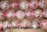 CBQ695 15.5 inches 4mm round strawberry quartz beads wholesale