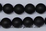 CBS06 15.5 inches 14mm round black stone beads wholesale