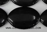 CBS254 15.5 inches 25*35mm oval blackstone beads wholesale