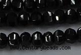 CBS529 15.5 inches 3*5mm lantern-shaped natural black spinel beads