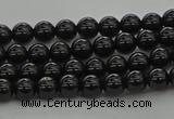 CBS539 15.5 inches 4mm round black spinel beads wholesale