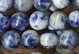 CBS601 15.5 inches 6mm round blue spot stone beads wholesale