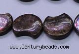 CBZ111 15.5 inches 15*18mm curved moon bronzite gemstone beads