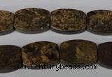 CBZ428 15.5 inches 13*18mm flat drum bronzite gemstone beads