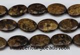 CBZ436 15.5 inches 10*14mm faceted oval bronzite gemstone beads