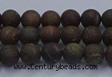 CBZ600 15.5 inches 4mm round matte bronzite beads wholesale