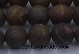 CBZ604 15.5 inches 10mm round matte bronzite beads wholesale