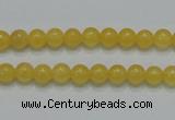 CCA03 15.5 inches 6mm round yellow calcite gemstone beads wholesale