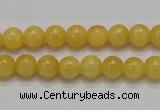 CCA04 15.5 inches 8mm round yellow calcite gemstone beads wholesale