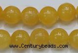 CCA07 15.5 inches 14mm round yellow calcite gemstone beads wholesale