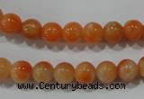 CCA302 15.5 inches 8mm round orange calcite gemstone beads wholesale