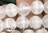 CCA362 15.5 inches 8mm round white calcite gemstone beads