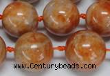 CCA456 15.5 inches 16mm round orange calcite gemstone beads