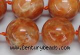 CCA458 15.5 inches 20mm round orange calcite gemstone beads