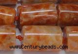 CCA467 15.5 inches 15*22mm tube orange calcite gemstone beads