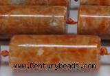 CCA468 15.5 inches 15*40mm tube orange calcite gemstone beads