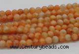 CCA50 15.5 inches 4mm round orange calcite gemstone beads wholesale