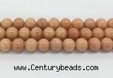 CCA520 15.5 inches 18mm round peach calcite gemstone beads wholesale