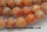 CCA53 15.5 inches 12mm round orange calcite gemstone beads wholesale