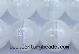 CCA531 15 inches 10mm round white calcite beads