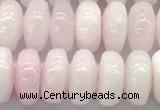 CCA536 15 inches 6*10mm rondelle pink calcite beads