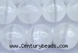 CCA542 15 inches 8mm round white calcite beads