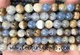 CCA562 15 inches 8mm round blue calcite beads wholesale