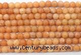 CCA570 15 inches 6mm round peach calcite gemstone beads