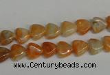 CCA68 15.5 inches 8*8mm triangle orange calcite gemstone beads