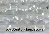 CCB1130 15 inches 4mm faceted coin gemstone beads