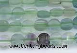 CCB1136 15 inches 4mm faceted coin fluorite beads