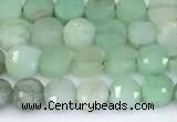 CCB1150 15 inches 4mm faceted coin Australia chrysoprase beads