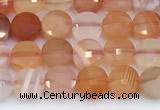 CCB1163 15 inches 4mm faceted coin agate beads