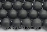 CCB1186 15 inches 6mm round matte shungite gemstone beads