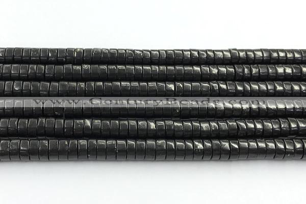 CCB1220 15 inches 3*8mm heishi shungite gemstone beads