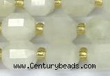 CCB1246 15 inches 7*8mm faceted white moonstone beads