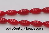 CCB132 15.5 inches 4*7mm rice red coral beads strand wholesale